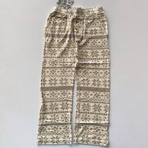 Kate Quinn Organics Fennel Nordic Snowflake Relaxed Button Pants 5T